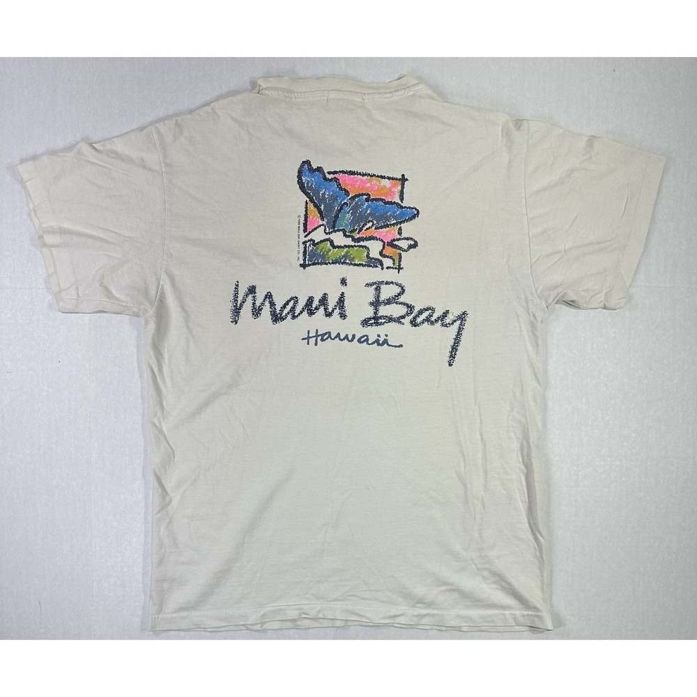 Vintage 1995 Maui Bay Hawaii‎ T-Shirt Hanes USA Single Stitch Sz M